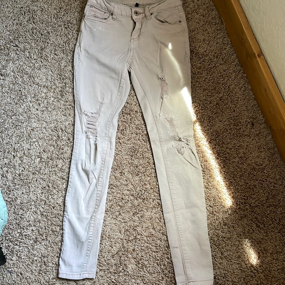 Light pink skinny jeans size 0